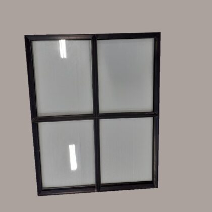 Stalen raam Zwarte structuurcoating 750x950mm (vast)