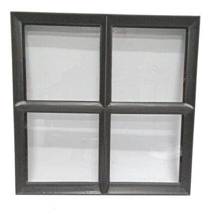 Stalen raam Zwarte structuurcoating 500x500 (vast)