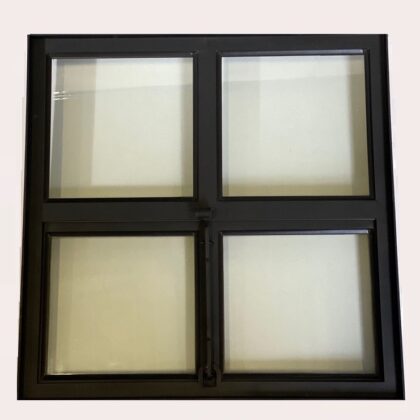 Stalen raam Zwarte structuurcoating 500x500 (open)