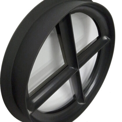 Rond stalen raam Zwarte structuurcoating Ø40cm (vast)