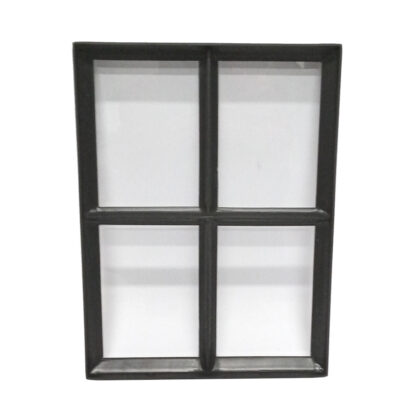 Stalen raam Zwarte structuurcoating 30x40cm (vast) [enkel glas]