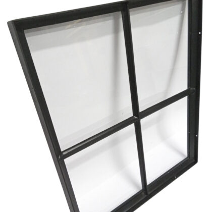 Stalen raam Zwarte structuurcoating 50x60cm (vast) [enkel glas]