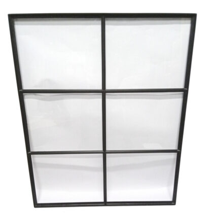 Stalen raam Zwarte structuurcoating 100x120cm (vast) [enkel glas]