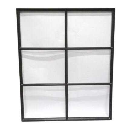 Stalen raam Zwarte structuurcoating 82x98cm (vast) [enkel glas]