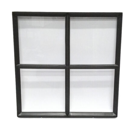 Stalen raam Zwarte structuurcoating 50x50cm (vast) [enkel glas]