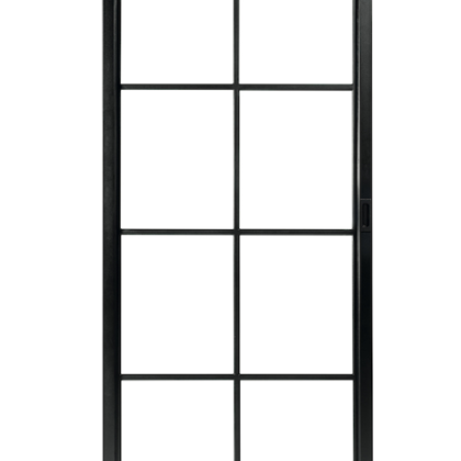 Stalen schuifdeur Zwart gepoedercoat 957x2095mm (8-vaks)