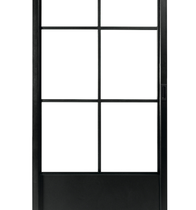 Stalen schuifdeur Zwart gepoedercoat 957x2095mm (6-vaks)