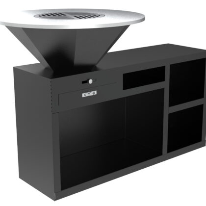 BBQ-03 BBQ Zwart Staal Ø85x130x100cm