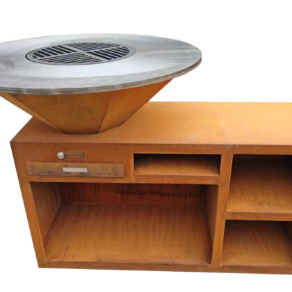 BBQ-04 BBQ Cortenstaal Ø85x130x100cm