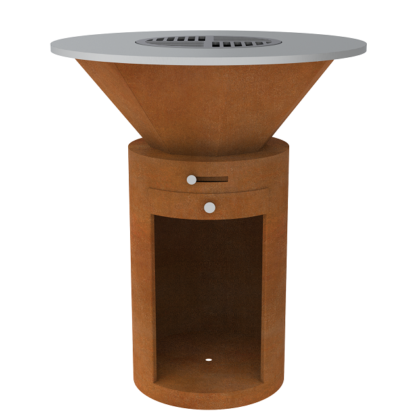 BBQ-07 BBQ Cortenstaal Ø85x100cm(cylinder)