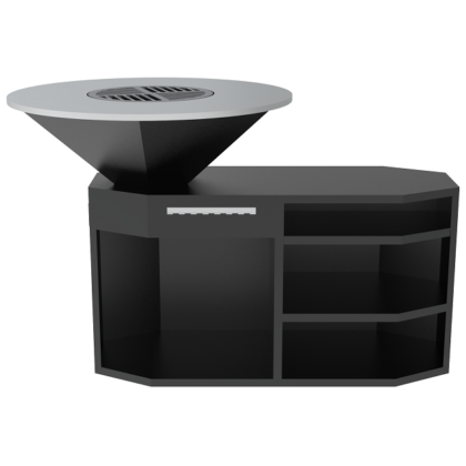 BBQ-09 BBQ Zwart Staal Ø85x130x100cm(octagonaal)