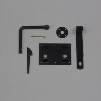 Boerenklinkstel Zwart gepoedercoat 120x85mm [2mm]