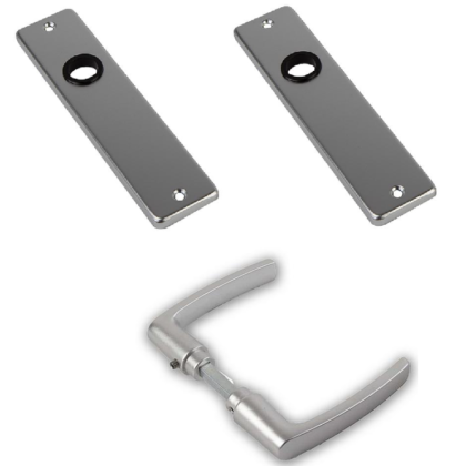 Kortschild tbv loopslot Grijs Aluminium 180x41mm