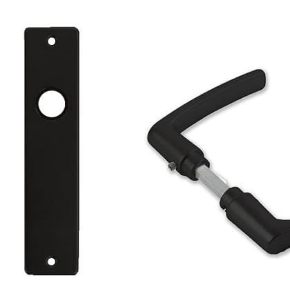 Kortschild tbv loopslot Zwart Aluminium 180x41mm