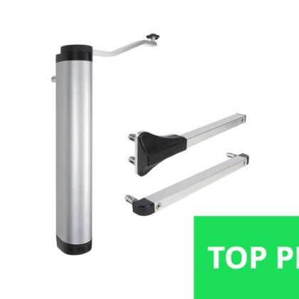 Poortsluiter Zilver Aluminium tot 1500mm (bestaande poort) [90° en 180°]