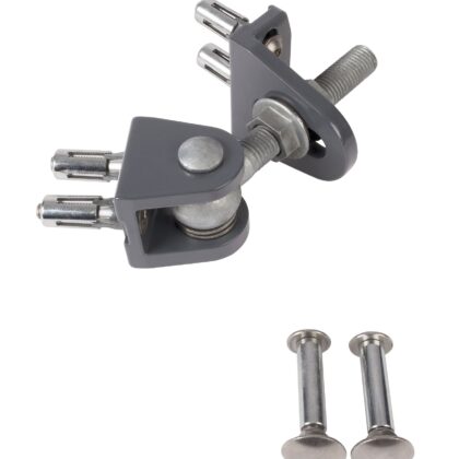 Opschroefbaar 4D-regelbaar scharnier Antracietgrijs Aluminium Quick-Fix