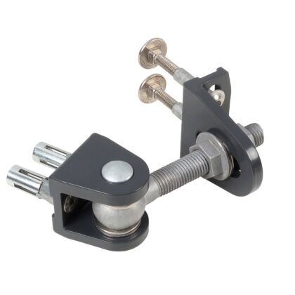 Opschroefbaar 4D-regelbaar scharnier Antracietgrijs Aluminium Dwarsbevestiging