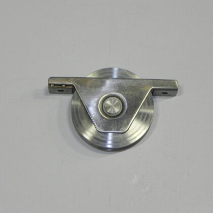 Loopwiel met groef RVS 118mm