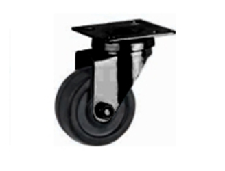Zwenkwielen Zwart Ø50mm [zonder rem]