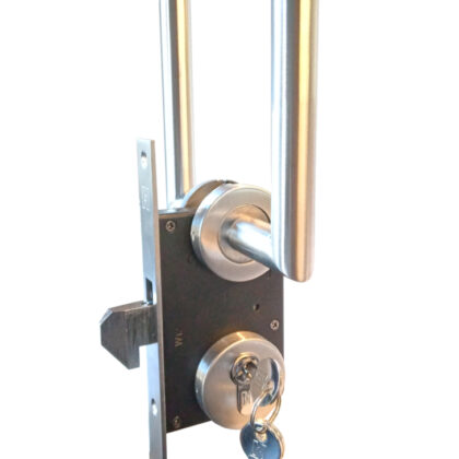 Set voor schuifpoorten RVS 73x115mm