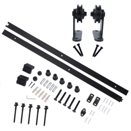 Schuifdeurbeslag Zwart gepoedercoat T-model