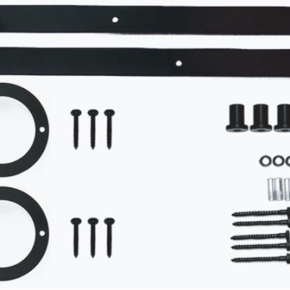 Schuifdeurbeslag Zwart gepoedercoat Hoefijzer model