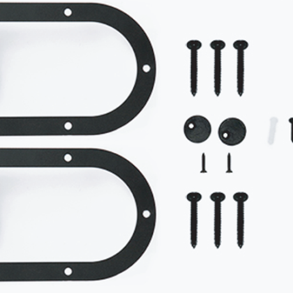 Aanvullend deurpakket Zwart gepoedercoat Hoefijzer model