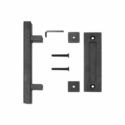 Deurgreep Zwart gepoedercoat Dubbele greep