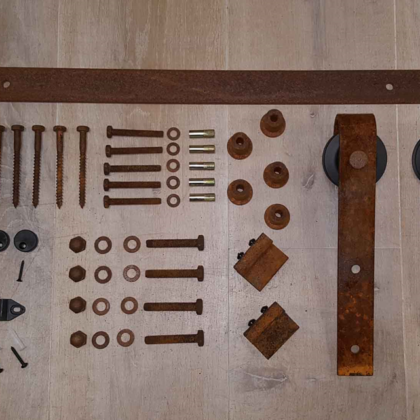 Schuifdeurbeslag Rustiek Recht model