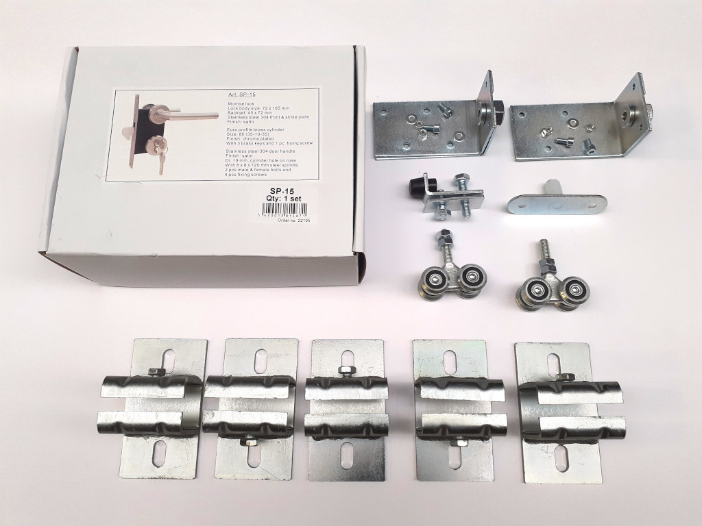 Plafondbevestigingsets voor schuifpoorten 1500x1900mm(33mm)