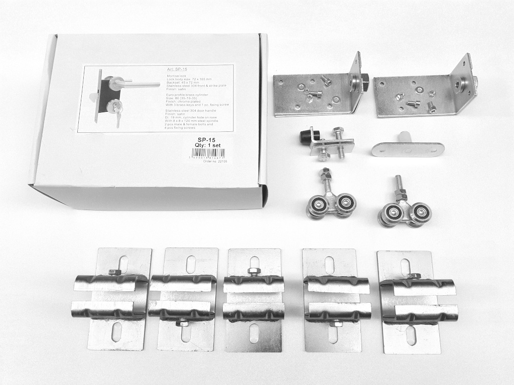Plafondbevestigingsets voor schuifpoorten 1500x1900mm(42mm)