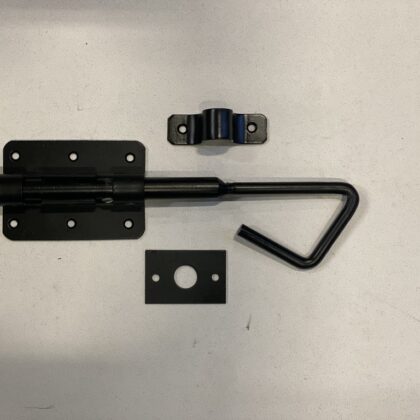 Staartgrendel Zwart gepoedercoat 250mm