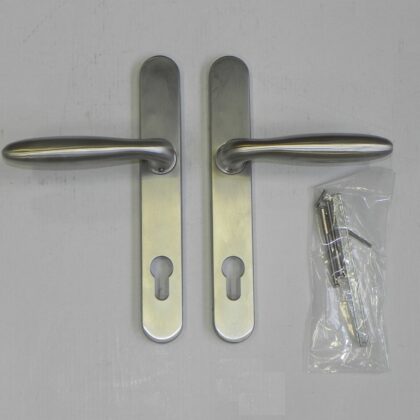 Deurschild en deurkruk RVS 85mm