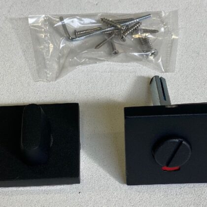 Deurkruk met rozetten Zwarte structuurcoating 8,2x50mm