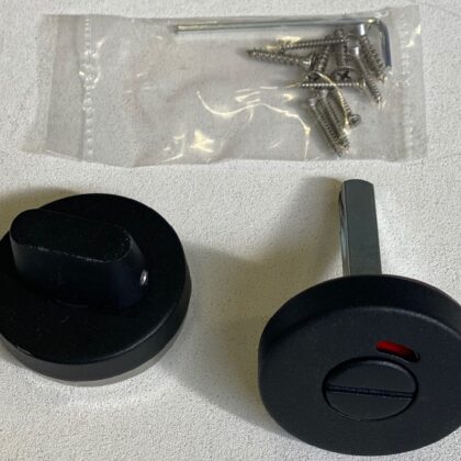 Deurkruk met rozetten Zwarte structuurcoating 10x50mm