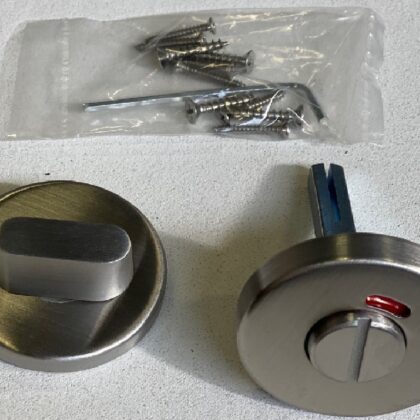 Deurkruk met rozetten RVS 10x50mm