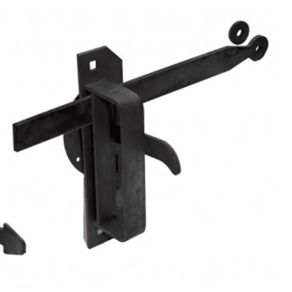 Wieringermeerklinkstel Zwart gepoedercoat met plaatneus