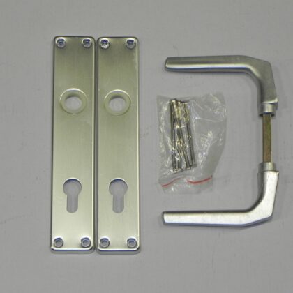 Deurschild en deurkruk Aluminium 85mm
