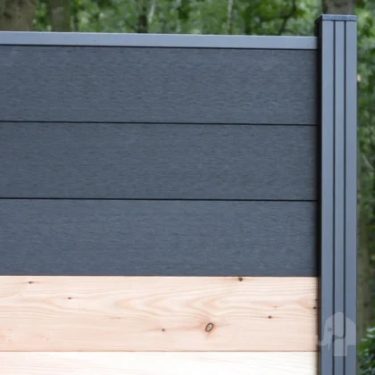 009215 | Schutting Paal | Aluminium | Antraciet | Modular | 6.8x6.8x270cm