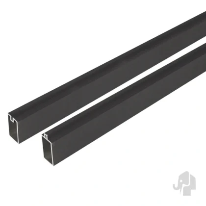 010719 | Onder- en Boven Regel | Aluminium | Antraciet | 2x2.5x180cm