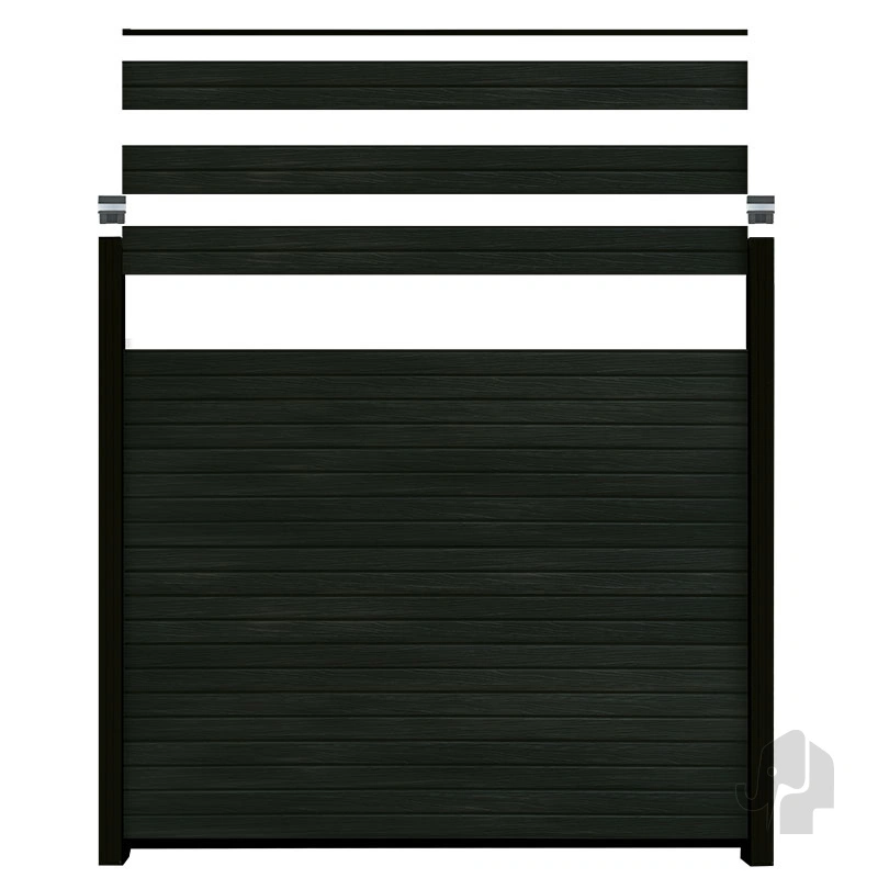 011945 | Lamel | Dubbele Rhombus | Houtcomposiet | Nero zwart | Co-Ex | 2x14.1x180cm