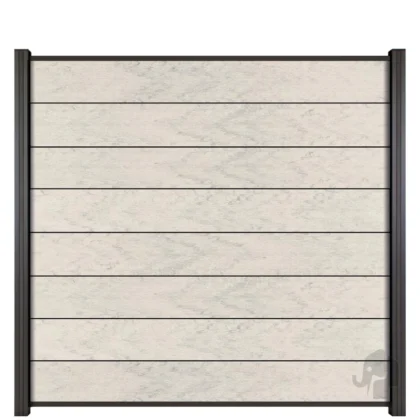 025955 | Schutting (8 lamellen) | Houtcomposiet | Bi-color betongrijs | FSC© | 2x180x180cm