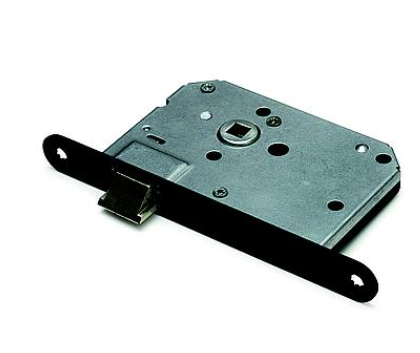 Loopslot Zwart Galvanisch verzinkt 80x116mm [Rechthoekige sluitplaat]