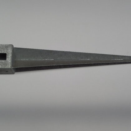 Paalhouder met pen + sleuf Vuurverzinkt 121x121x900mm [2,5mm]