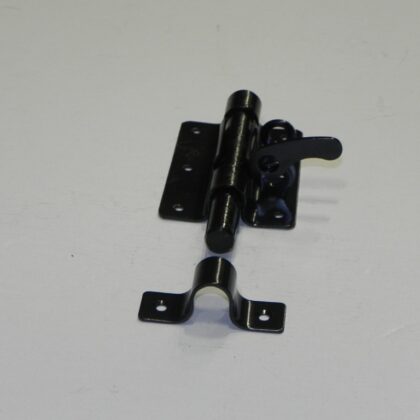 Hangslotgrendel Zwart gepoedercoat 100x70mm [2mm]