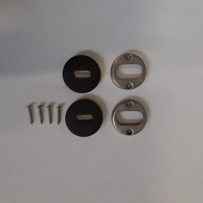 Rozetten Zwarte structuurcoating Ø50mm