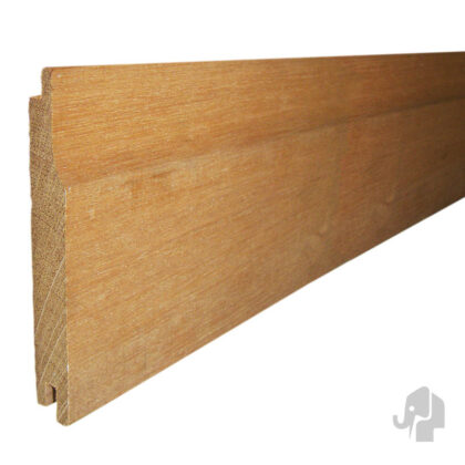 006510 | Hollands Rabat | Bangkirai | 1.8x14.4cm Elephant® | Enkelzijdig | Mes & Groef lengte 490cm