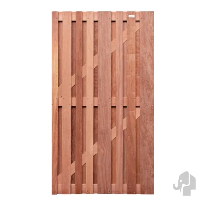 012396 | Tuindeur | Hardhout | 4.5x100x180cm Elephant® | Mix Stripes | Verschillende lamellen breedtes | Exclusief deurbeslag