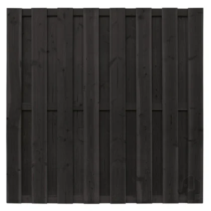 012899 | Schutting | Grenen | Zwart | FSC© | 4.5x180x180cm Elephant® | Finch | 15 planks