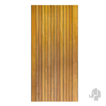 025168 | Tuindeur | Almendrillo | 4.5x100x180cm Elephant® | Stripes Black | Geschaafd en RVS geschroefd | Tweezijdig met zwarte liggers en zwart geverfde achterkant van de planken | Exclusief beslag